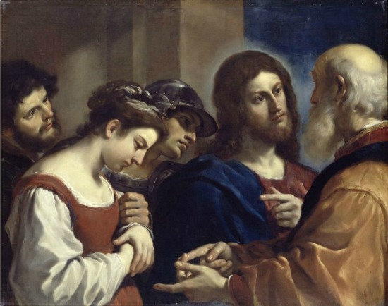 Christ-with-woman-taken-in-adultery-Guercino